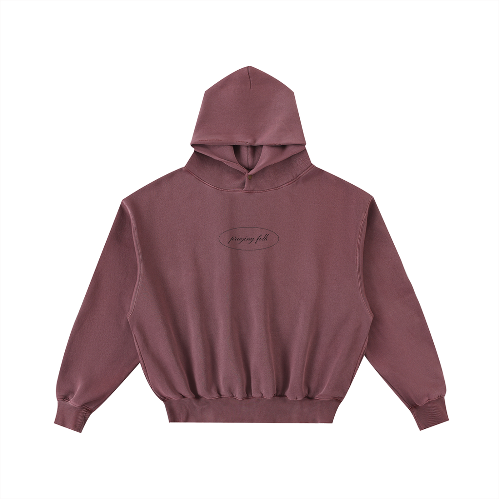 Praying Folk Frayed Washed Hoodie